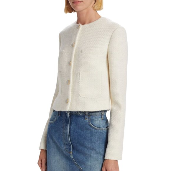 $1895 ALTUZARRA Bernadette Wool-Blend Tweed Jacket Size 42 FR, M/L US NEW - Picture 3 of 15